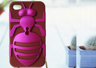 Cute bee case for iphone 4 silicone case with band, silicon