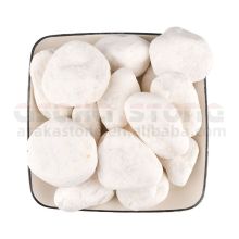 Natural Snow White Tumbled Pebbles & Cobbles for Outdoor Garden Decor