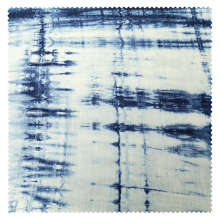 Blue and White Tie-dye Lyocell Fabric with Natural Plant Dye for Clothing Design