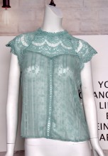 Comfortable Cut Flower Lace Women Pullover