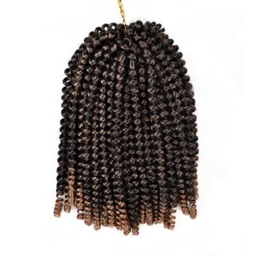 Alileader Crochet Hair Braids 8Inch Soft Spring Twist Hair Extension Micro Synthetic Curly Weave Crochet Braids