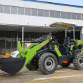 Mini traktor loader depan backhoe