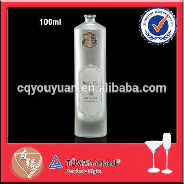 Cylinder frosted unique essential oil bottle 100ml
