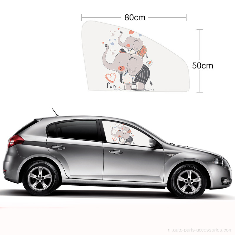 Duidelijke schattige gedrukte magnetische nylon mesh auto zonneschema