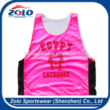 Cheap Customized Red Color College Lacrosse Pinnies