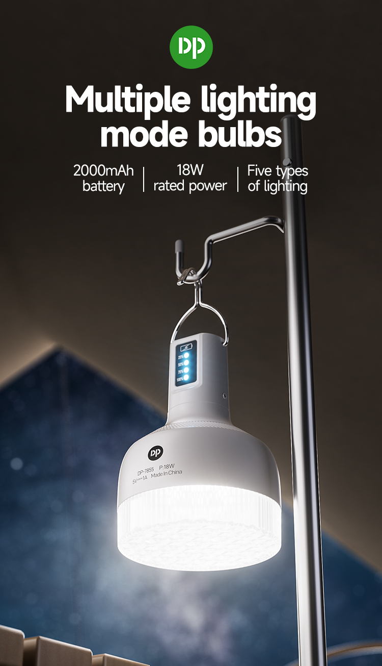 1-7855-LED Rechargeable Bulb Camping Light with Lithium Battery - DP 1-7855-LED Rechargeable Bulb Camping Light with Lithium Battery - DP