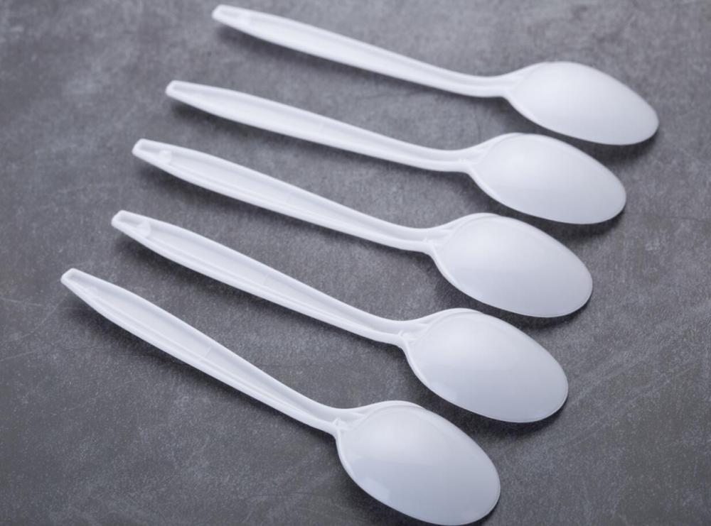 White Disposable Plastic Spoon