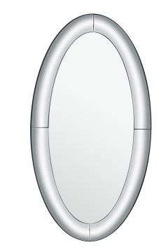 Oval shape curved mirror MDF hanging mirror
