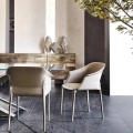 Sedia da pranzo mobili moderni copertina in pelle colorata sedia cinese foshan