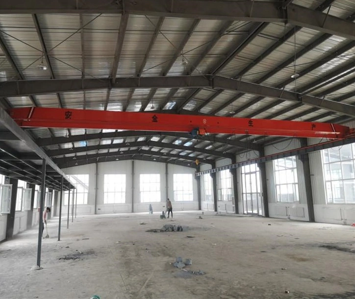 Lb 1t 2t 3t 5t 10t Remote Control Movable Travel Electric Hoist Single Girder Overhead Bridge Crane