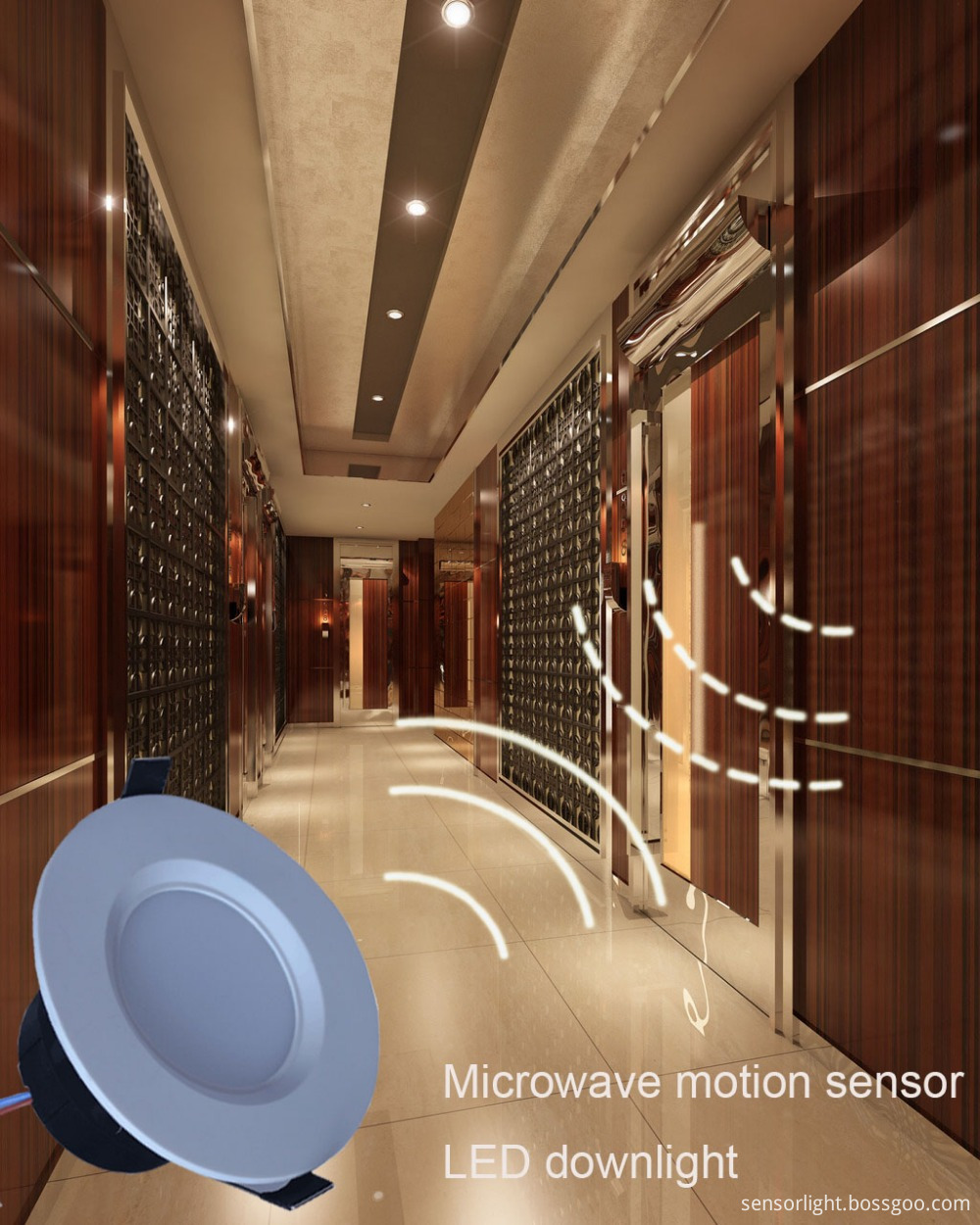 led microwave sensor recessed light