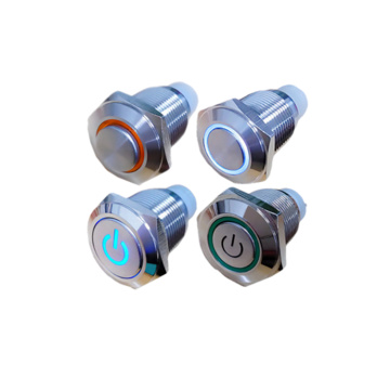 Classificação IP67 2NC 2No LED Metal Pushbutton Switch