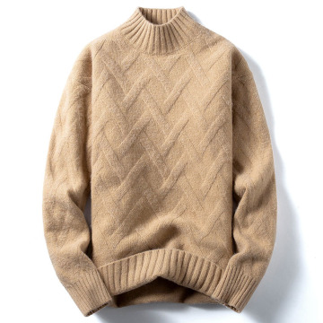 Winter Fall Men's Plus Size Turtle Neck Sweaters