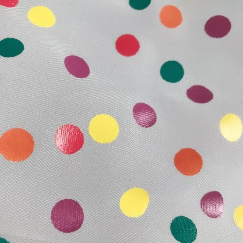 Dots Offset Printed Poly Mesh Fabric