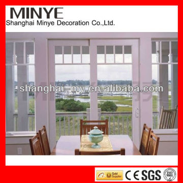 decorative sliding window/Double glass decorative grill design window /vinyl window with window grill design