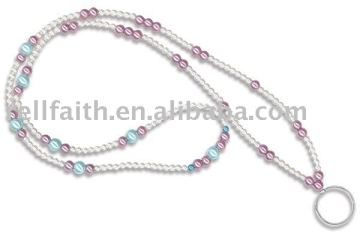 Fashional Colorful Beaded Lanyard with Split Ring