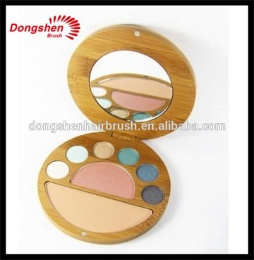 profrssional empty bamboo box for eyeshadow,cosmetic container,decorative cosmetic box