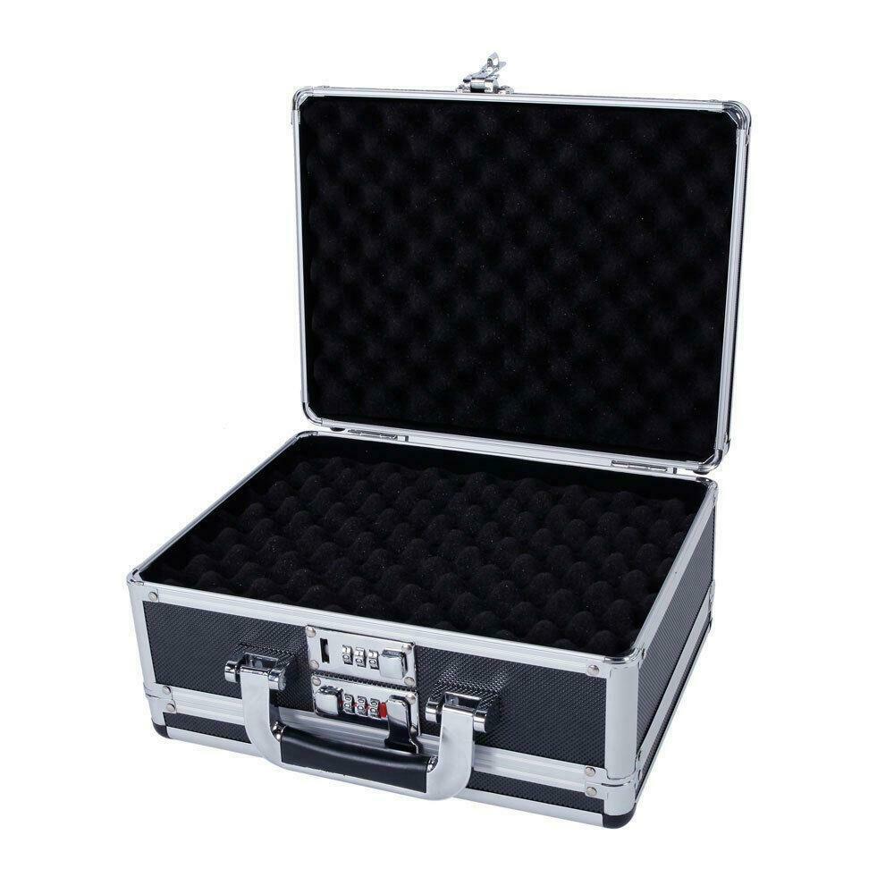 Aluminum Password Lock Pistol Gun Case Hard Storage Carry Case Hand Safe Box