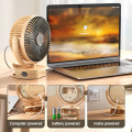 USB 18650 Rechargeable Adjustable Clip Mini Desk Table Fan