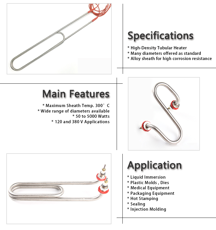 High quality deep fryer heating element L shaped tubular heater