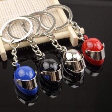 Mini Stereoscopic Motorcycle Helmet Metal Keychain