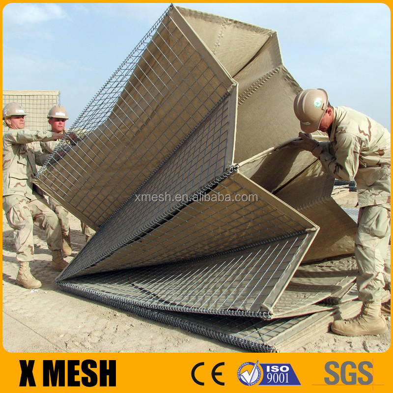 Heavy Galvanized Hesco Barrier for military fortifications