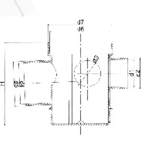 PVC الصرف المناسب الطابق استنزاف DIN 75X50