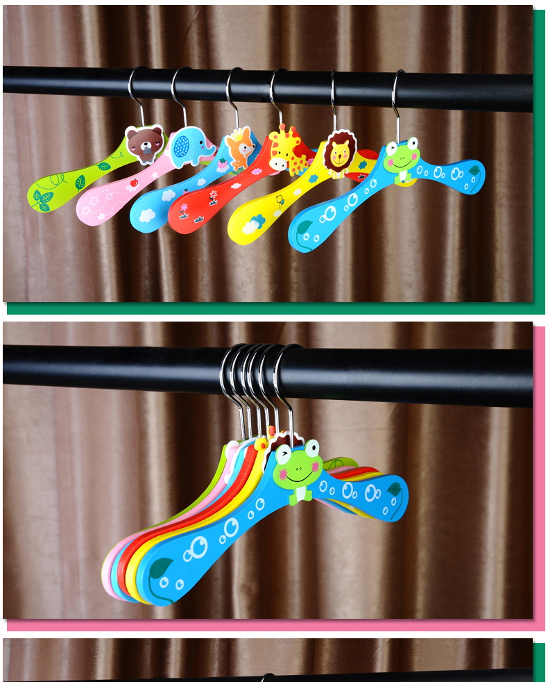 lovely cartoon wooden kids clothes hanger for Branding clothes