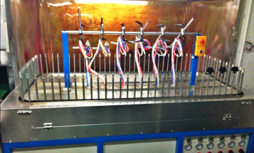 Plastic hardware spray paint line