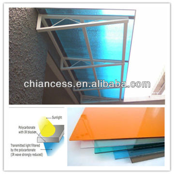 with uv resistance polycarbonate solid pc sheet for roofs/shield