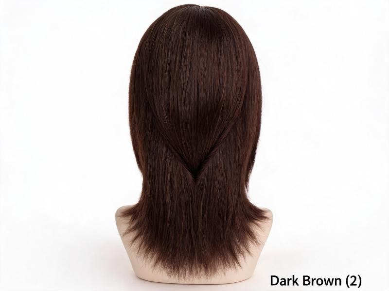 Dark Brown V-Part Wig Human Hair