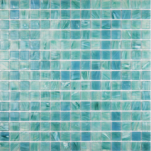 Piscina personalizable Azules de mosaico de acuarela