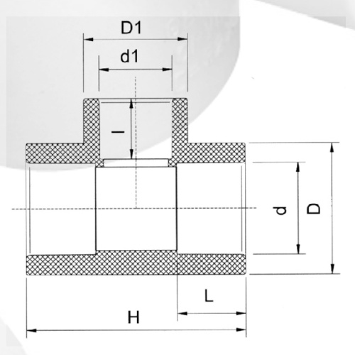 Fonte de Água DIN PN10 Upvc Redutor Tee Branco