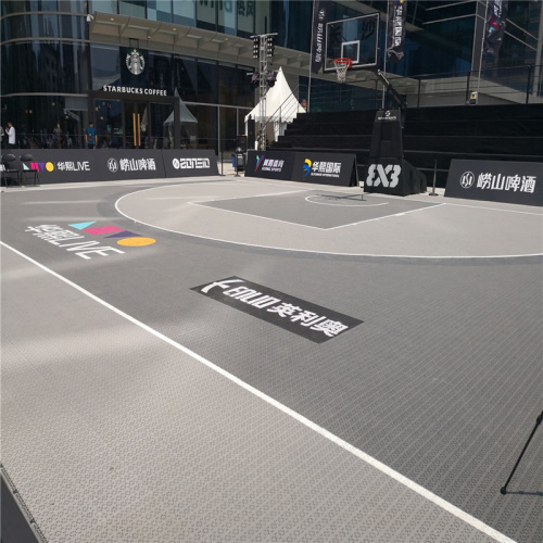 FIBA 및 FIBA ​​3X3 인증 실내 및 구두 농구 바닥재