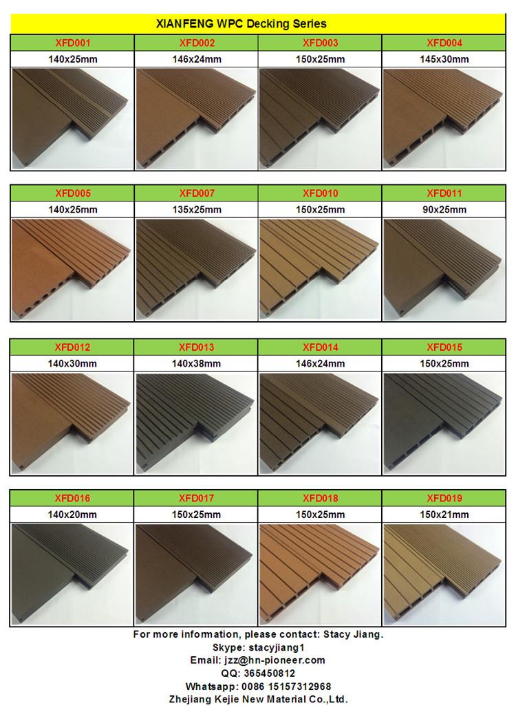 China Factory Cheapest Price WPC Hollow Wood Plastic Composit Decking Wood Black