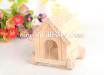 Portable wooden house/wooden house craft/wooden toys