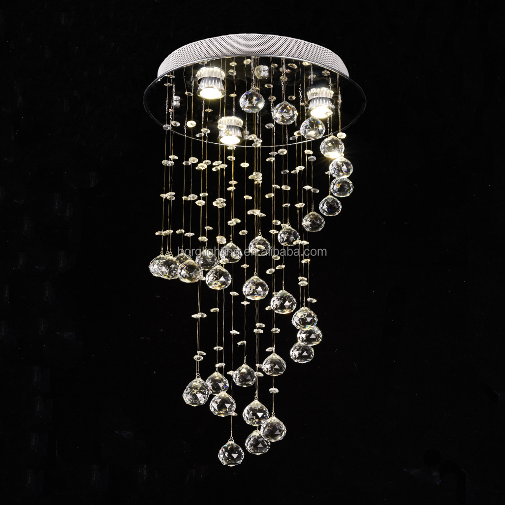 New Stylish Double Layer chandelier crystal beads chandelier led lights chandeliers pendent