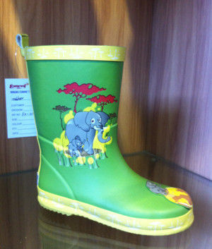 Printing Elephant Childrens Rubber Rain Boots Dirty-resistant