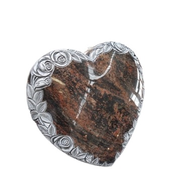 China Red Granite Miniature Heart Pet Headstone with Flowers