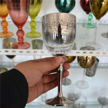 Handmade fancy silver plated wine glasses