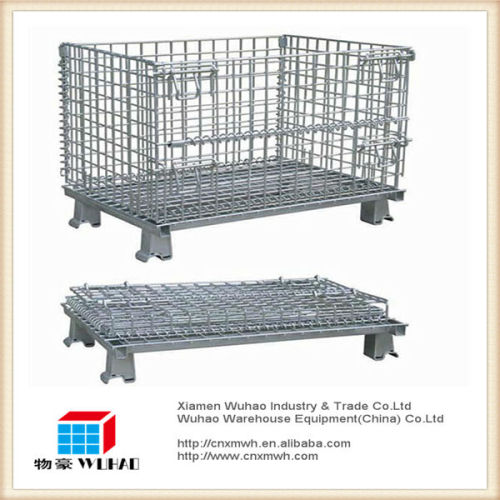 folding steel warehouse storage cage