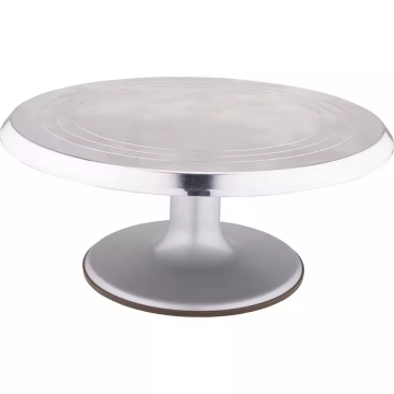 Baking Supplies: 12in Aluminum Alloy Revolving Cake Stand