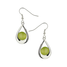 Fancy tear embracing pearl drop earring