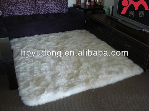 Wholesale white Australian merino sheepskin carpet