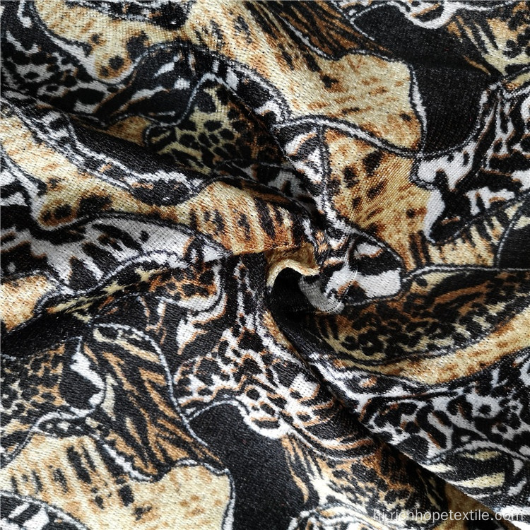 परिधान के लिए पॉलिएस्टर मुद्रित मखमली अफ्रीकी कपड़ा कपड़ा