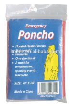 pe plastic disposable poncho rainwear