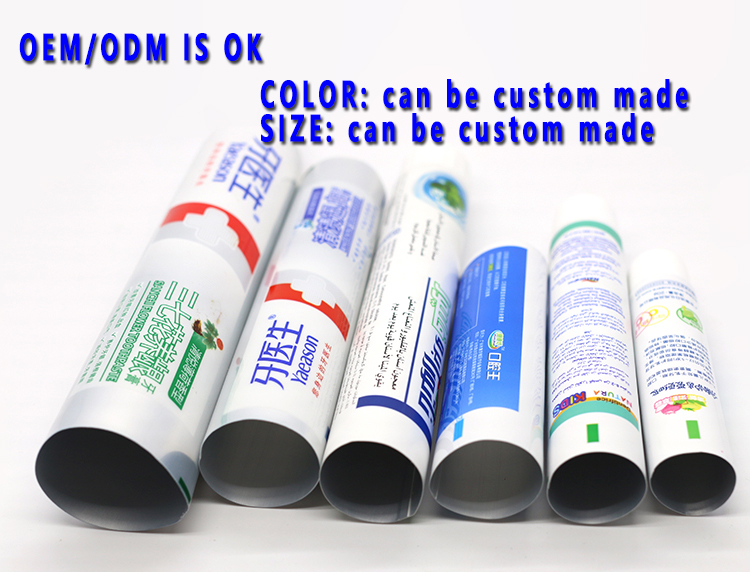Custom Print Logo Squeeze Empty Tooth Paste Tube With Custom Lid 