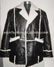 Patchwork leather jacket