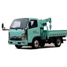 Small Foton 4X2 Cargo Truck with 1ton Straight Boom Crane