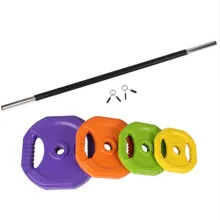 Adjustable Barbell Weight Set for Gym and Fitness - 20kg Cast Iron Color Barbell Weights